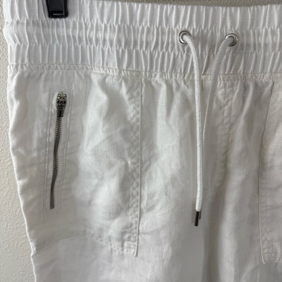 NWOT ATHLETA Cabo Linen Jogger Pants Calla Lily White Casual Active Women’s 10 - Picture 5 of 11